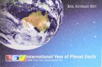 (2008, 2 монеты) Набор монет Австралия 2008 год "Год планеты Земля"  Буклет